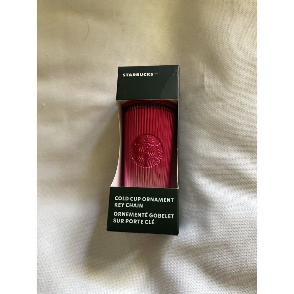 Starbucks Cold Cup Ornament Key Chain Pink Collectible Fun Gift Idea